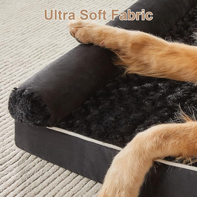 BFPETHOME Dog Beds for Large Dogs, Orthopedic Dog Bed for Medium Large Dogs,Big Waterproof Couch Pet Bed with Removable Washable Cover-Mewly Pet