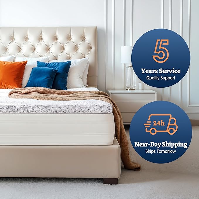 Subrtex Memory Foam Mattress Topper Twin, 4 Inch Mattress Topper for Pressure Relieving, Breathable Single Bed Topper Mattress Pads with Removable Washable Cover