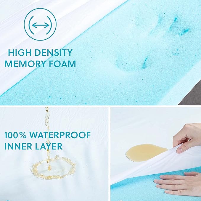 Orthopedic Memory Foam Dog Bed, Cooling Dog Beds for Extra Large Dogs -Waterproof Pet Bed for Crate with Removable Washable Cover, Ideal for Arthritic Dogs, XL(41inch,90Lbs)-Mewly Pet