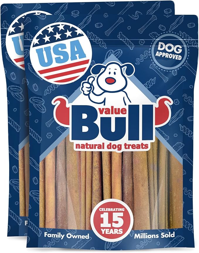 ValueBull USA Collagen Sticks for Dogs, 4-6 Inch Varied Chews, Natural Long-Lasting Dog Treats, 2 Pound - Promotes Joint, Skin & Coat Health with Glucosamine and Chondroitin-Mewly Pet