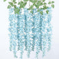 mizii 6Pcs Grey Wisteria Hanging Flowers 48" Silk Wisteria Artificial Flowers Garland Vines Fake Hanging Flowers Decoration for Wedding Flower Wall Backdrop Centerpieces Party Room Decor (Grey)