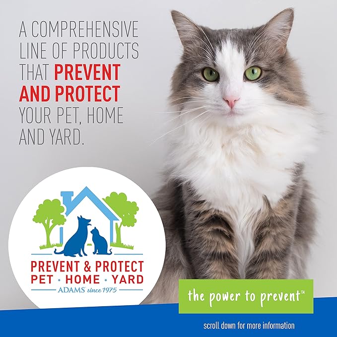 Adams Plus Yard Spray ; Kills Mosquitoes, Fleas, Ticks, Ants, And Many Other Listed Nuisance Pests in Outdoor Areas ; Treats Up to 5,000 Square Feet ; Easy To Use Hose-End Spray ; 32 Fl Oz-Mewly Pet