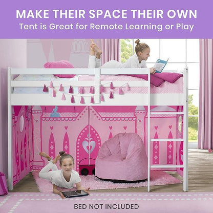 Disney Princess Loft Bed Tent - Curtain Set for Low Twin LoftBed (Bed Sold Separately) by Delta Children (Pack of 10)