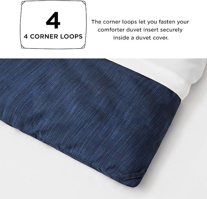 Bedsure California King Comforter Set - Navy Soft Bedding for All Seasons, Cationic Dyed Bed Set, 3 Pieces, 1 California King Size Comforter (104"x96") and 2 Pillow Shams (20"x36"+2")
