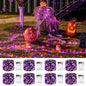 JMEXSUSS 8 Pack 50 LED Orange and Purple Fairy Lights Battery Operated 16.1ft Twinkle Lights