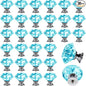 DEELF 30 Packs Kitchen Cabinet Knobs, 30 mm Crystal Cabinet Knobs, Diamond Dresser Handle Drawer Pulls, Dresser Knobs for Cabinets and Drawers, Light Blue