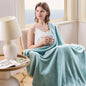 NEWCOSPLAY Super Soft Throw Blanket Mint Green Premium Silky Flannel Fleece Leaves Pattern Lightweight Bed Blanket All Season Use (Mint Green, Throw(50"x60"))