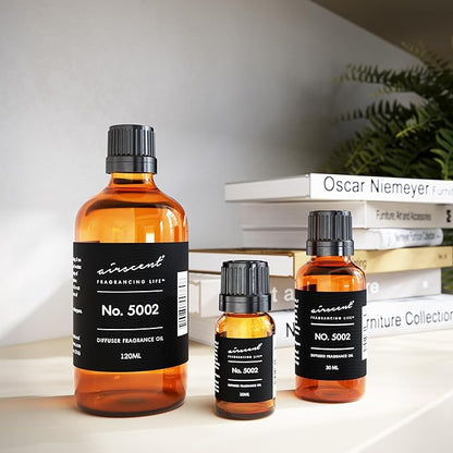 AirScent Creed-Aventus-Inspired Diffuser Oil - No. 5002 Perfume Dupe - Premium Fragrance Oil Blend for Ultrasonic and Waterless Diffusers and Crafting - 120 ml, 4 fl oz Glass Bottle with Dropper