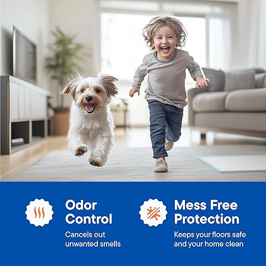 Puppy Pads Pet Pee Pads for Dogs & Puppy Training - 100 Count - Potty Pads for Dogs 22" x 22" Leak-Proof Dog Pee Pads - Quick-Dry Surface - Heavy Duty Absorbent Disposable Dog Wee Pad Bulk Pack-Mewly Pet