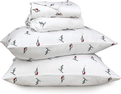 RUVANTI Flannel Sheets Twin XL Size - 100% Cotton Double Brushed Twin XL Sheet Sets, Deep Pockets 16 Inches, All Seasons Breathable & Extra Soft Bed Sheets, Warm & Cozy, 3 Piece, Flurry Friends