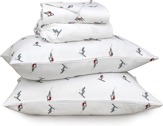 RUVANTI Flannel Sheets Twin Size - 100% Cotton Double Brushed Twin Sheets Set, Deep Pockets 16 Inches, All Seasons Breathable & Extra Soft Bed Sheets, Warm & Cozy, 3 Piece, Flurry Friends