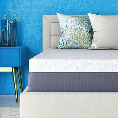 Cool Gel 12 Inch Twin XL Mattress Memory Foam Medium Firm, Gel Memory Foam Mattress Twin XL Cooling, Made in the USA, 12" Depth with Pressure Relief, CertiPUR-US Certified Fiberglass Free, Bed