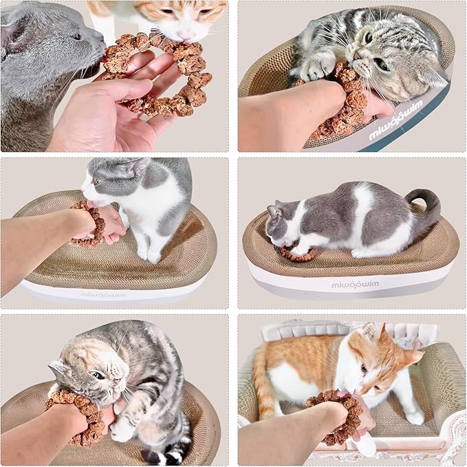 Natural Silvervine Gall Fruit Cat-Attracting Bracelet,Interactive Cat Toy for Relaxing and Teething, Catnip Alternative (Small Gall Fruit)-Mewly Pet