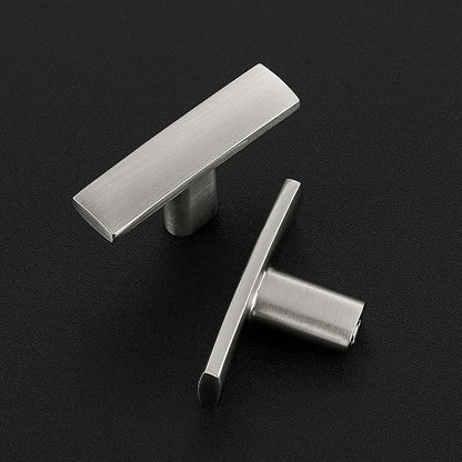 5 Pack Silver Cabinet Knobs - Curved Cabinet Pulls Brushed Nickel Knobs for Kitchen Drawer Solid Dresser Pulls for Kitchen Hardware 1-3/4in Length Single Hole
