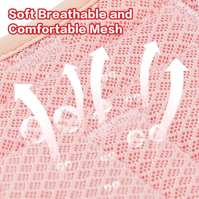 Wisedog Mesh Breathable Dog Harness: No Pull Harness with 3 Fast-Release Buckles Adjustable for Walking & Training for Small Medium Large Dogs (Pink, S: Neck=14"-19"/Chest=13"-24")-Mewly Pet