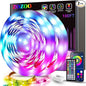 ZOZOO 100ft Led Lights for Bedroom(2 Rolls of 50ft), Smart RGB Led Strip Lights with 44-Key Remote & APP Control Music Sync with Color Changing for Home Party Festival Decoration