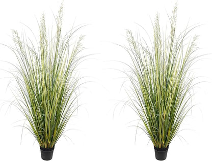 Artificial Plant 5ft(2pack) Tall Artificial Grass Plant,Faux Plants Indoor Home Decorative Artificial Plants & Flowers in Pot Fake Plant, House Plant Indoor