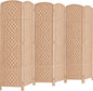Rose Home Fashion 6 ft Tall Room Divider, Room Dividers and Folding Privacy Screens, 15.7in Privacy Screen 6 Panel Partition Temporary Wall Separation for Private, Natural