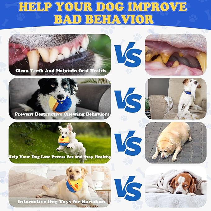 Rechargeable Interactive Moving Dog Toys, Automatic Crazy Jumping Duck for Boredom, Attractive Squeaky Plush Duck Covers A Talking Bouncing Ball with Recording Playback, Puppy Toys to Keep Them Busy-Mewly Pet