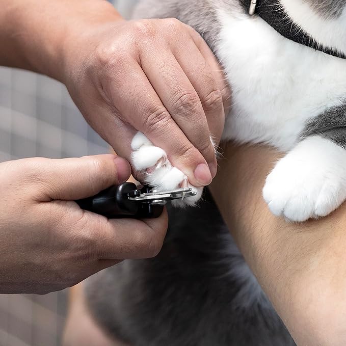 Tweezerman Small Nail Clippers for Dogs & Cats, Manual Professional Dog & Cat Nail Trimmer with Ergonomic Handle-Mewly Pet