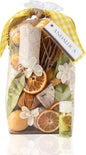 ANDALUCA Lemon Zest & Thyme Scented Potpourri | Made in California | Large 20 oz Bag + Fragrance Vial | Citrus Spice Scent
