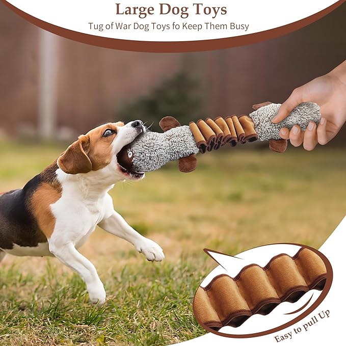 Squeaky Dog Toys, Interactive Tug of War Puppy Toys, Funny Plush Dog Chew Toys, Stuffed Dog Toys for Small,Medium and Large Dogs - Platypus-Mewly Pet