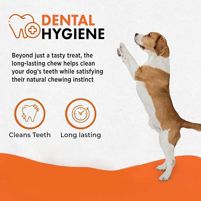 Canine Naturals Peanut Butter Chew - 100% Rawhide Free Dog Treats - Made with Real Peanut Butter - All-Natural and Easily Digestible - 5 Pack of 7 Inch Large Rolls for Dogs 50-75lb-Mewly Pet