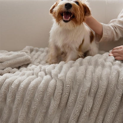 Bedsure GentleSoft Twin XL Blanket for Couch - Cozy Soft Blankets for Women, Cute Small Fleece Throws for Girls, Linen, 66x90 Inches