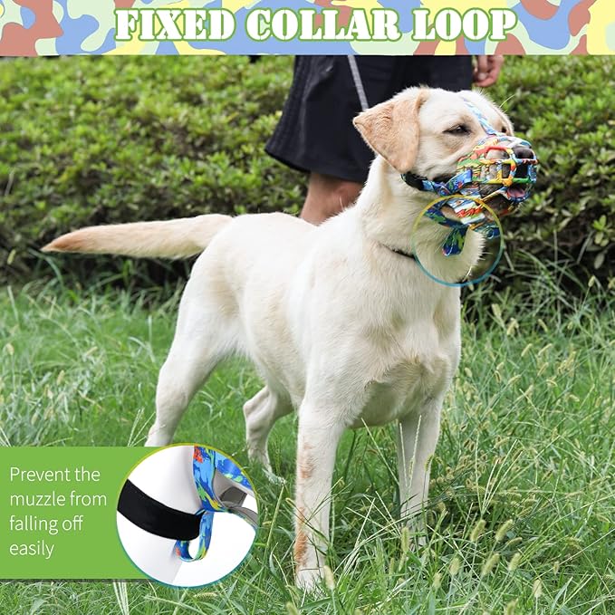 BARKLESS Dog Muzzle, Silicone Basket Muzzle for Small Medium Large Dogs, Soft Cage Mouth Cover Prevent Biting Chewing, Allow Drinking Panting, Suitable for German Shepherd-Mewly Pet