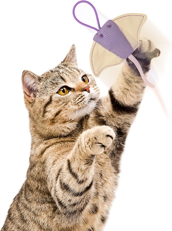 Petlinks Ray Flyer Stingray Launcher Catnip Cat Toy - Purple, One Size-Mewly Pet