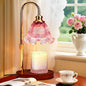 Electric Candle Warmer Lamp with Timer: Adjustable Height & Brightness, Wax Warmer for House Warming Gifts, New Home Room Decor,Birthday Gifts for Mom & Women (Pink)