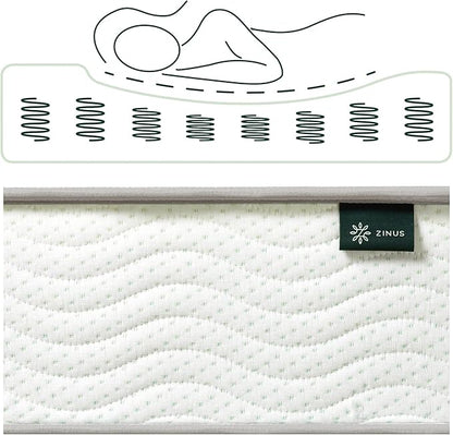 ZINUS 8 Inch Foam and Spring Mattress, California King, CertiPUR-US Certified Foams, Mattress in A Box, White