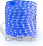 Brizled Blue Rope Lights, 18ft 216 LED Rope Lights Waterproof, 120V ETL Listed Plugin Blue Light Connectable with Clear PVC Tube, Indoor/Outdoor Christmas Lighting for Backyard Garden Patio Christmas
