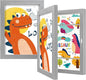 BAIJIALI 2 Packs Grey Kids Art Frames for Kids Artwork Frames Changeable Display 8.5x11 with Mat or 9x12 without Mat,Picture Frame for Kids Artwork Front Opening Holds 150 Horizontal &Vertical For