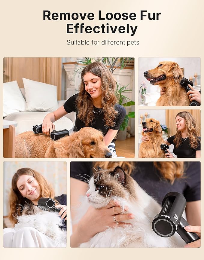 5-in-1 Cat Hair Brush & Gromming Rakes, Cat Steam Comb for Long or Short Haired Indoor Cats, Dog Hair Spritz Comb for Deshedding and Untangling, Pet Brush for Dog Kitten Rabbit Massage-Mewly Pet