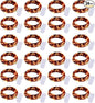 Brightown 24 Pack LED Fairy Lights Battery Operated String Lights Waterproof Silver Wire 7 Feet 20 LED Firefly Starry Moon Lights for DIY Wedding Party Bedroom Patio Christmas (Orange, 24 Pack)