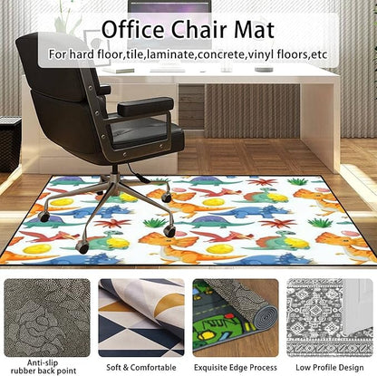 Cute Dinosaur Seamless Area Rug Outdoor Patio Rug Play Mat Modern Floor Carpet Non-Slip Home Decor Living Room Kids Bedroom Nursery, 6x9 ft