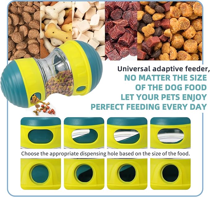 Interactive Dog Toys to Keep Them Busy, Puppy Puzzle Adjustable Food Dispenser Slow Feeder, Enrichment Treat Dispensing Toy Ball for Large/Medium/Small Breed Dogs Pet Gift (Yellow)-Mewly Pet