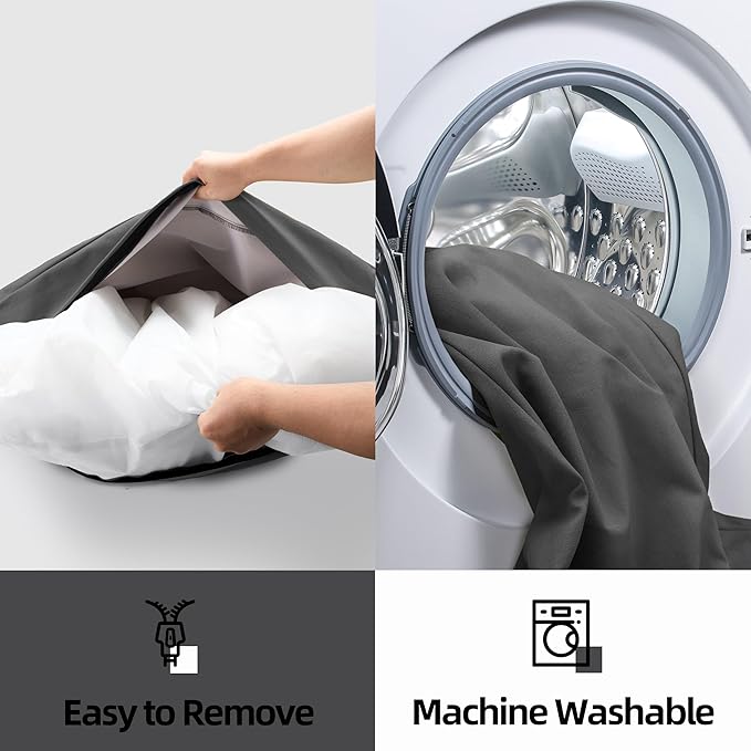 Sytopia 36-Inch Canvas Outdoor Dog Bed, Waterproof & Washable with Removable Cover, Ideal for Medium & Large Dogs, Chew-Proof Great for Indoor, Outdoor, Crate, or Patio Use (Dark Grey)-Mewly Pet