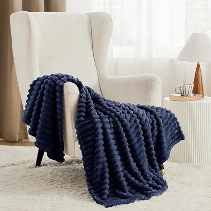 Bedsure GentleSoft Blue Twin Blanket for Bed - Cozy Soft Blankets for Women, Cute Large Throws for Girls, 66x90 Inches