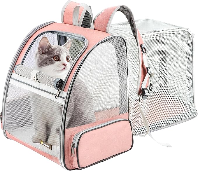Texsens Innovative Traveler Bubble Backpack Pet Carriers with Upgraded Breathable & Expandable Tent for Cats and Dogs-Mewly Pet