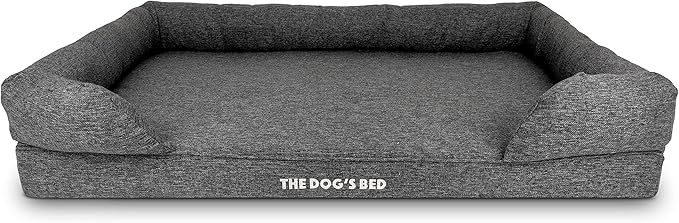 The Dog’s Bed, XXL Grey Linen 51.5x39, Memory Foam, Pain Relief: Arthritis, Hip & Elbow Dysplasia, Post Surgery, Lameness, Supportive, Calming, Waterproof Washable Cover, Veterinary Approved-Mewly Pet