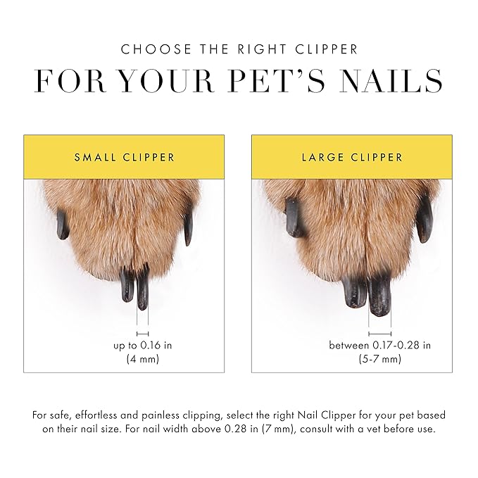 Tweezerman Large Nail Clippers for Dogs & Cats, Manual Professional Cat & Dog Nail Trimmer with Ergonomic Handle-Mewly Pet