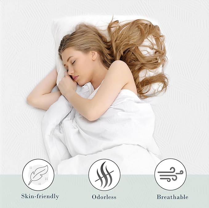 3 Inch Twin Memory Foam Mattress Topper, Cooling Gel Bed Topper with Removable Cover, Soft & Pain Relief & Breathable, CertiPUR-US & Oeko-Tex Certified