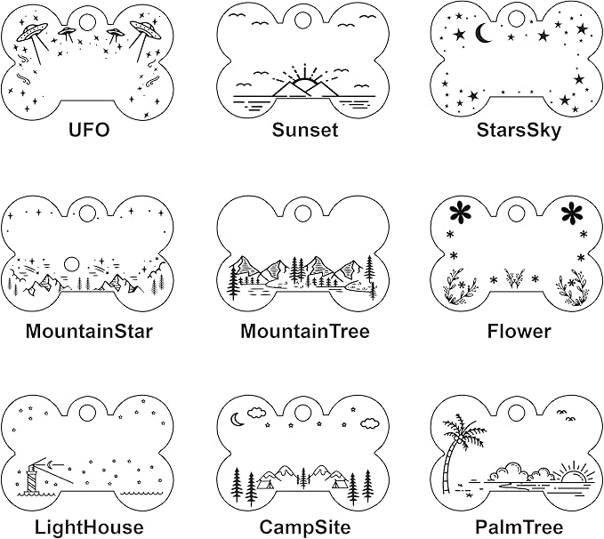 Personalized Dog Tag with 5 Lines of Custom Deep Engraved Durable Stainless Steel Pet ID Name Tag Designer Regular Size Bone-Mewly Pet