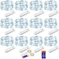 YJFWAL 12 Pack 10ft 30LED Starry String Lights with 8 Modes Timer Function Waterproof Fairy Lights Battery Operated(AAA Batteries Included) for DIY, Wedding, Party, Patio, Garden Decor (Cool White)