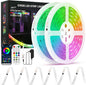 Led Lights for Bedroom IC+RGB Music Sync Color Changing Led Strip Lights with Remote App Control Led Strip, Led Lights for Room Home Kitchen Decor Party (166FT)