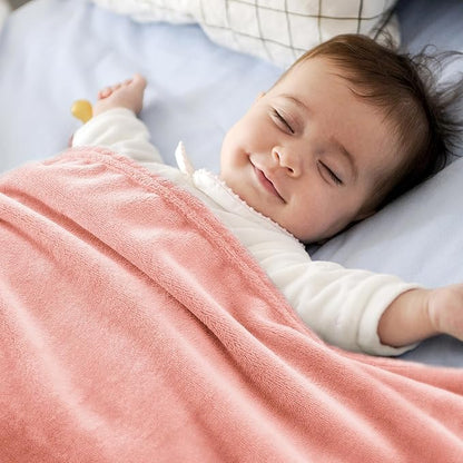 BEDELITE Baby Blankets for Boys and Girls 30" x 40", Soft Cozy Fuzzy Fleece Blanket for Kids Infant Newborn, Warm and Breathable Toddler Blanket for Crib Stroller Bed Travel, Pink