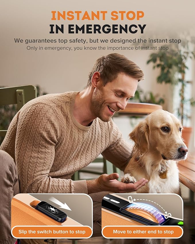 YABIFE 7-Speed Pet Nail Grinder with Light – Heavy Duty, Whisper Quiet Nail Trimmer for Dogs, Cats, Birds & Small Animals – Single-Handed Operation-Mewly Pet