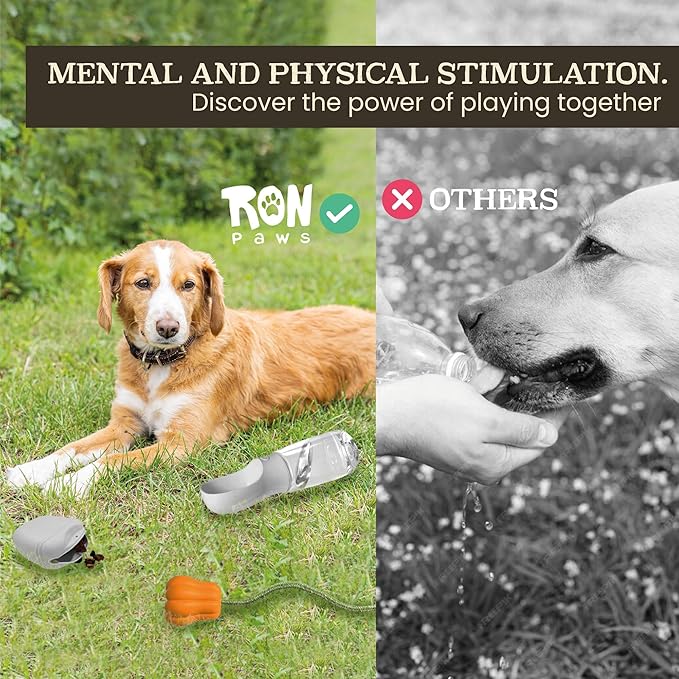 Ultimate Dog Walk & Train Kit - Silicone Dog Treat Pouch - Tug Ball - Portable Water Bottle for Dogs - Ideal Gift for First Time Pet Owners - Training Pouch-Mewly Pet